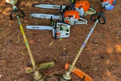 A few of our fleet working on a local community brush clearing project.