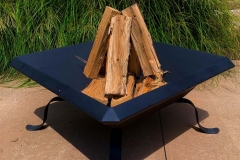Scrolled leg fire pit painted with high temperature grill paint.  100% ready to use.