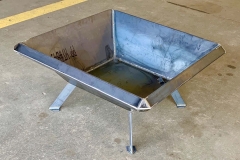 Straight leg fire pit welded and ready for paint.