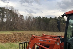 Freshly plowed garden in Northern Wake County.